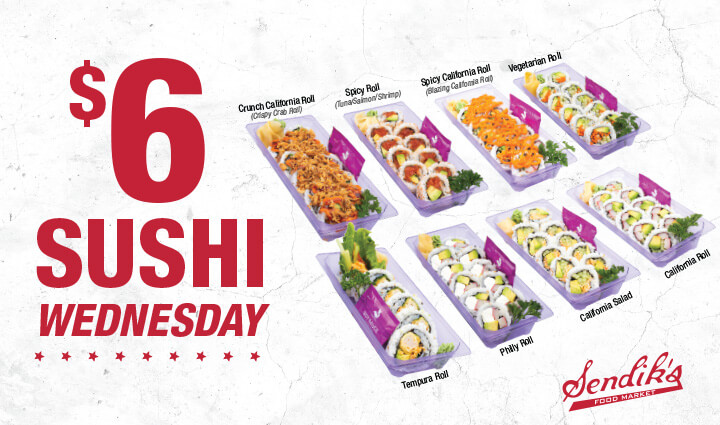 $6 Sushi Wednesdays